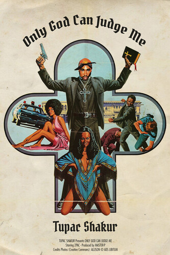 Plakát, Obraz - Ads Libitum - Only God can judge me, 40 × 60 cm