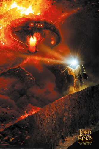 Plakát, Obraz - Pán Prstenů - Balrog, 60 × 90 cm