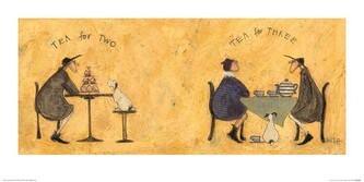 Umělecký tisk Sam Toft - Tea for Two Tea for Three, 60 × 30 cm