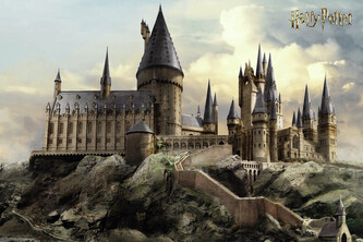 Umělecký tisk Harry Potter - Hogwarts, 40 × 26.7 cm