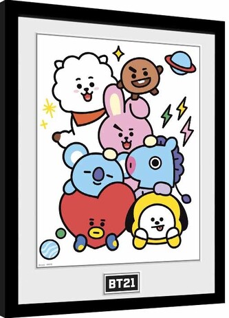 Obraz na zeď - BT21 - Characters Stack, 34 × 44.2 cm