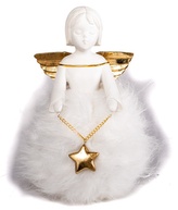 Anděl se sukýnkou z peříček velký