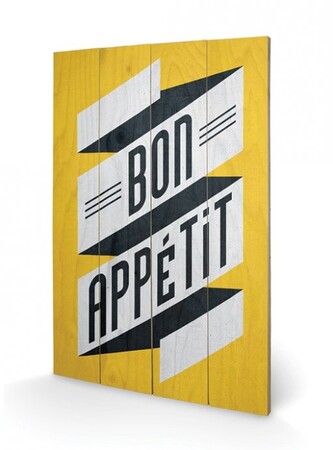 Dřevěný obraz Edu Barba - Bon Appetit, 40 × 59 cm