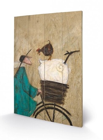 Dřevěný obraz SAM TOFT - taking the girls home, 20 × 29.5 cm