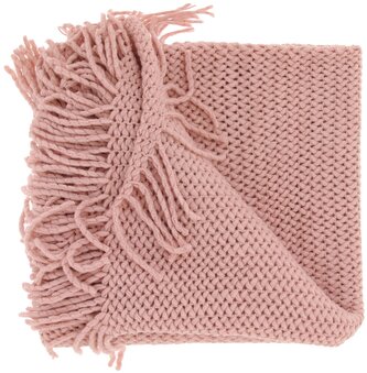 Pletený pléd s třásněmi Kos starorůžový