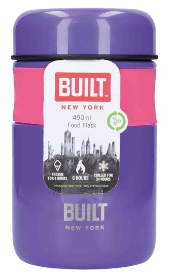 Dvouplášťová láhev Built fialová malá
