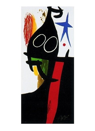 Umělecký tisk Saracen s modrou hvězdou, Joan Miró, 60 × 80 cm