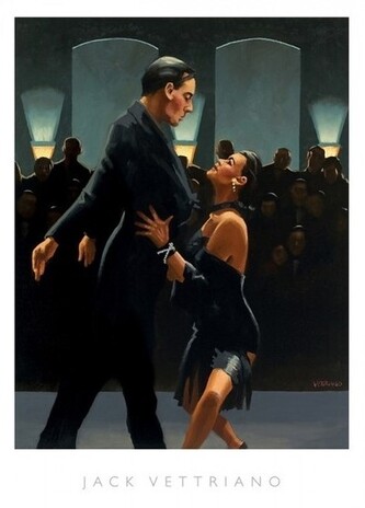 Umělecký tisk Jack Vettriano - Rumba In Black, 50 × 70 cm