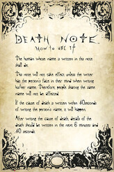 Plakát, Obraz - Death Note - Rules, 61 × 91.5 cm