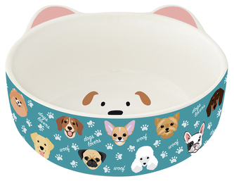 Porcelánová psí miska Dogs Family