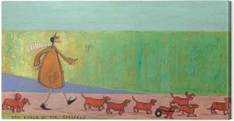 Obraz na plátně Sam Toft - The March of the Sausages, 2 - 100×50 cm