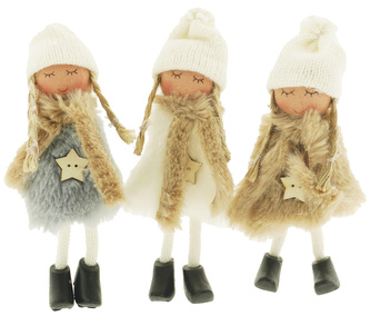 Set tří látkových andělů malých