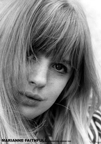 Plakát, Obraz - Marianne Faithful - Portrait B/W, 59.4 × 84 cm