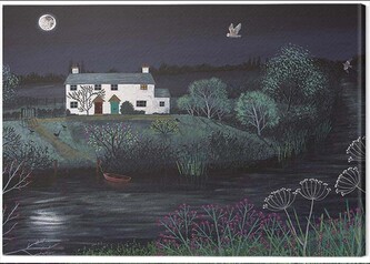 Obraz na plátně Jo Grundy - Moon River, 2 - 80×60 cm