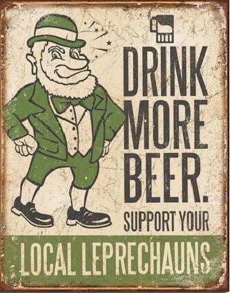 Plechová cedule PIVO - Pij víc, 31.5 × 40 cm