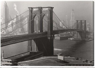 Obraz na plátně Time Life - Brooklyn Bridge, New York 1946, 2 - 80×60 cm