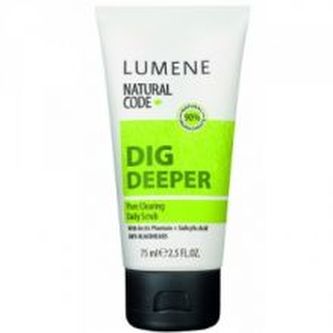 Lumene Natural Code Dig Deeper Pure Clearing Daily Scrub - Pleťový peeling 75 ml pro ženy