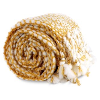 Teplý přehoz Pipa žlutý