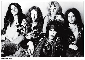 Plakát, Obraz - Aerosmith - b/w group, 84 × 59.4 cm