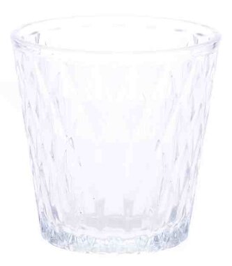 Skleněný svícen na čajovou svíčku