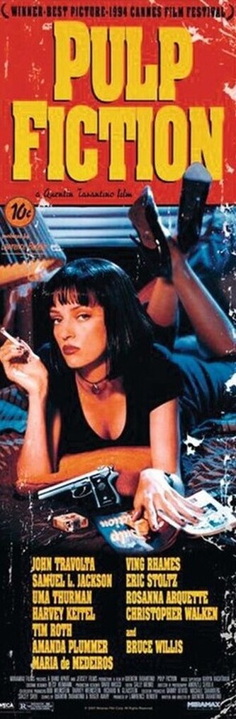 Plakát, Obraz - Pulp Fiction - Uma Thurman, 53 × 158 cm