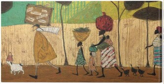Obraz na plátně Sam Toft - Doris Helps Out on the Trip to Mzuzu, 2 - 100×50 cm