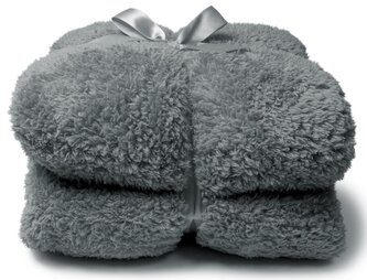 Heboučká deka Teddy tmavě šedá