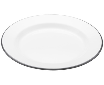 Smaltovaný talíř Living Nostalgia bílý