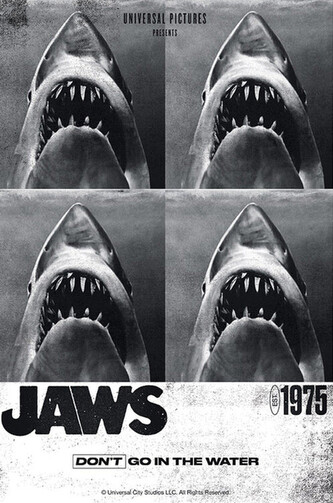 Plakát, Obraz - Jaws - 1975, 61 × 91.5 cm