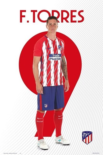 Plakát, Obraz - Atletico Madrid 2017/2018 -  F. Torres, 61 × 91.5 cm