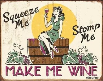 Plechová cedule MOORE - make me wine, 41 × 32 cm