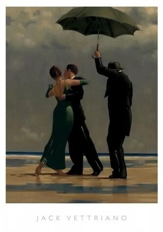 Umělecký tisk Jack Vettriano - Dancer In Emerald, 60 × 80 cm