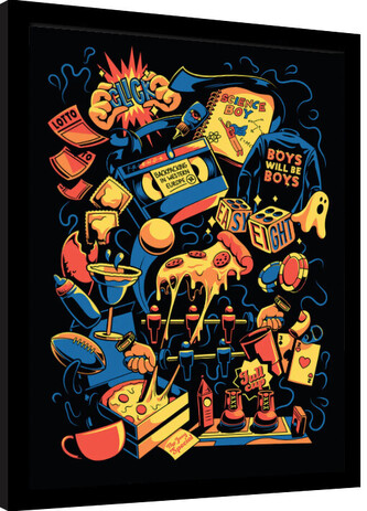 Obraz na zeď - Friends 30 Years - Elements Illustration, 34.3 × 44.5 cm