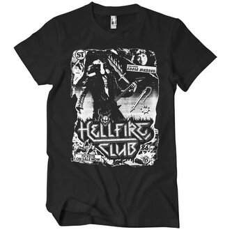 Tričko Stranger Things - Hellfire Club Rock, 4XL