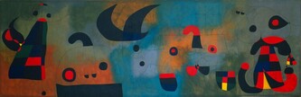 Umělecký tisk Peinture murale, Joan Miró, 120 × 40 cm