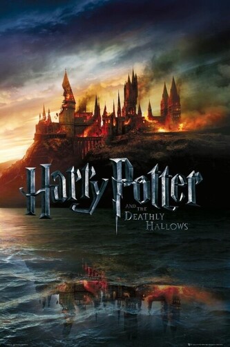 Plakát, Obraz - Harry Potter - Hořící Bradavice, 61 × 91.5 cm