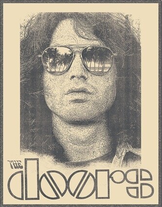 Plechová cedule Doors - Morrison Shades, 32 × 41 cm