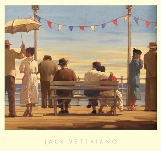 Umělecký tisk The Pier, Jack Vettriano, 72 × 67 cm
