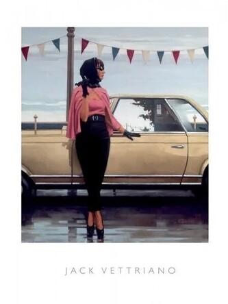 Umělecký tisk Suddenly One Summer, 2000, Jack Vettriano, 40 × 50 cm