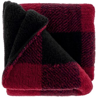 Kostkovaná deka Jesper Red červená