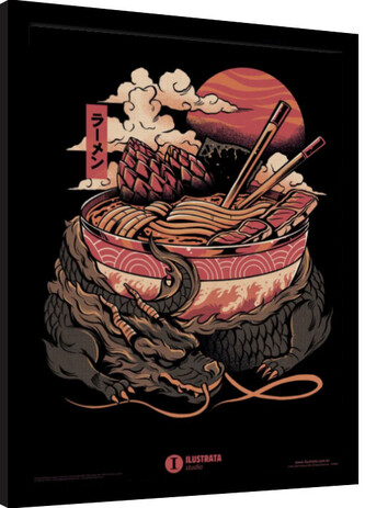 Obraz na zeď - Ilustrata - Dragons Ramen, 34.3 × 44.5 cm