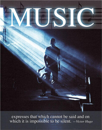 Plechová cedule Music - Victor Hugo, 30 × 42 cm