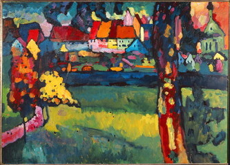 Obrazová reprodukce Murnau (1909), Wassily Kandinsky, 40 × 30 cm