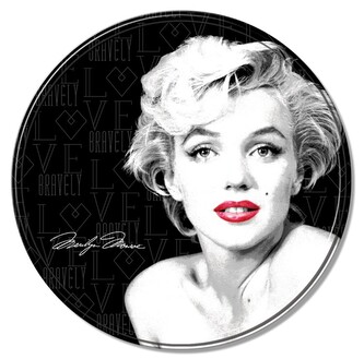 Plechová cedule Marilyn Monroe - Round, 30 × 30 cm