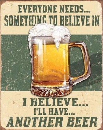 Plechová cedule BELIEVE IN SOMETHING, 32 × 41 cm