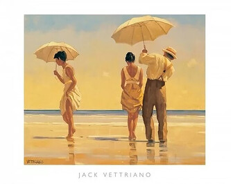 Umělecký tisk Jack Vettriano - Mad Dogs, 50 × 40 cm