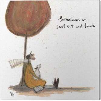 Obraz na plátně Sam Toft - Sometimes We Just Sit and Think, 2 cm - 30×30 cm