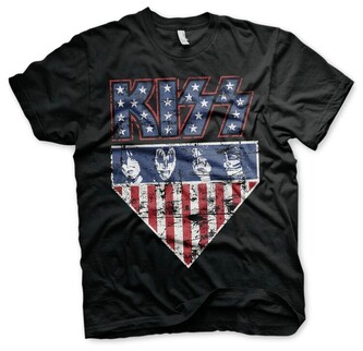 Tričko Kiss - Stars & Stripes, XL