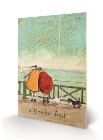 Dřevěný obraz Sam Toft - A Romantic Tryst, 20 × 29.5 cm