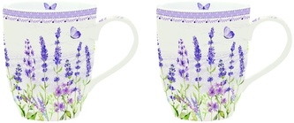 Sada porcelánových hrnků Lavender Field